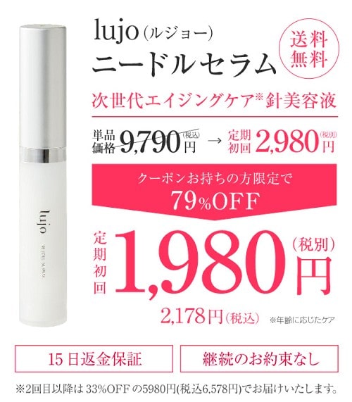 lujoニードルセラムのキャンペーン