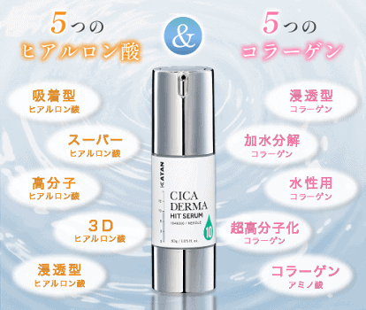KATAN Cica ダーマヒットセラム10の美容成分